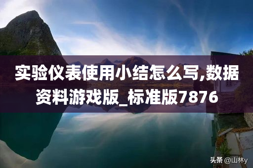 实验仪表使用小结怎么写,数据资料游戏版_标准版7876