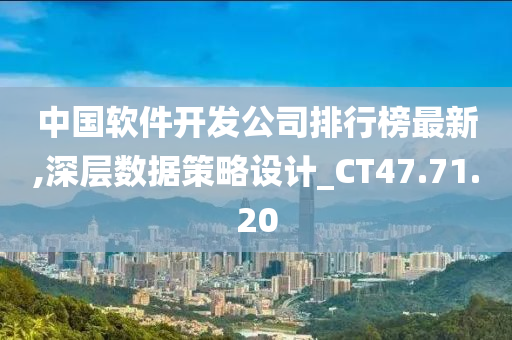 中国软件开发公司排行榜最新,深层数据策略设计_CT47.71.20