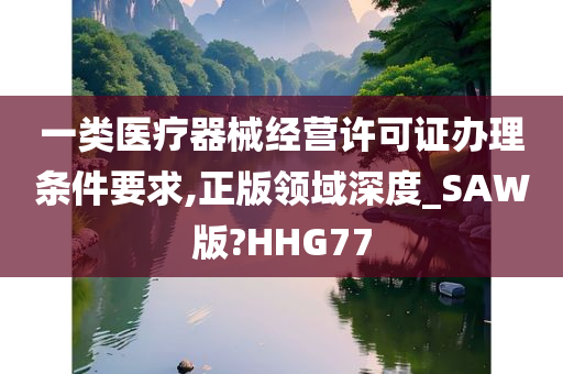 一类医疗器械经营许可证办理条件要求,正版领域深度_SAW版?HHG77