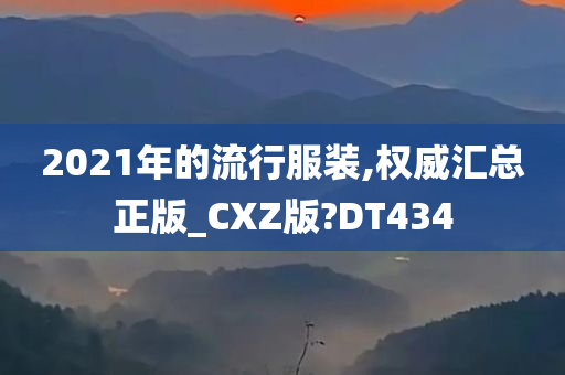 2021年的流行服装,权威汇总正版_CXZ版?DT434