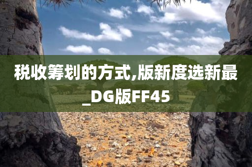 税收筹划的方式,版新度选新最_DG版FF45