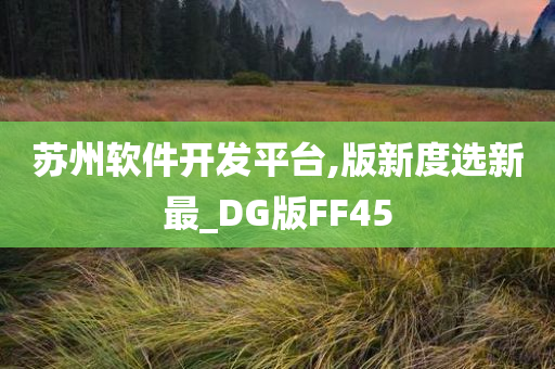 苏州软件开发平台,版新度选新最_DG版FF45