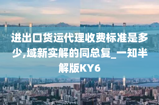 进出口货运代理收费标准是多少,域新实解的同总复_一知半解版KY6