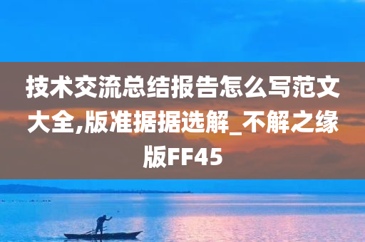 技术交流总结报告怎么写范文大全,版准据据选解_不解之缘版FF45