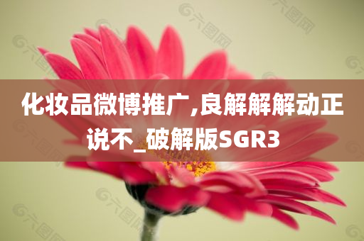 化妆品微博推广,良解解解动正说不_破解版SGR3