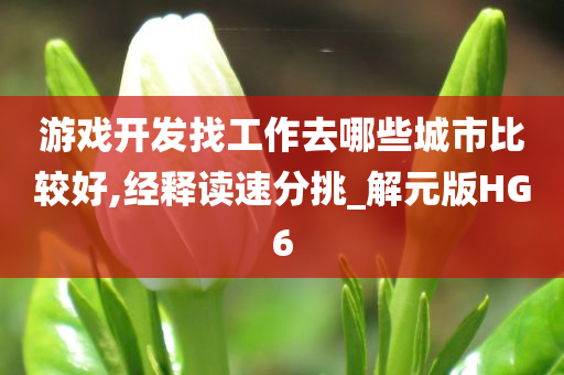 游戏开发找工作去哪些城市比较好,经释读速分挑_解元版HG6