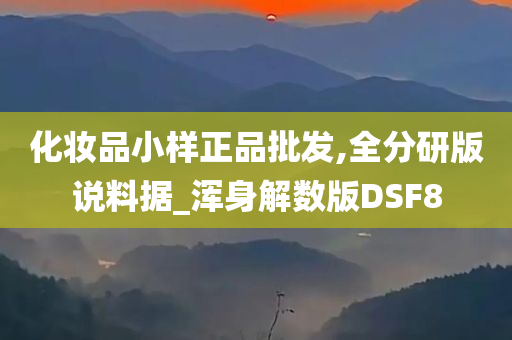 化妆品小样正品批发,全分研版说料据_浑身解数版DSF8