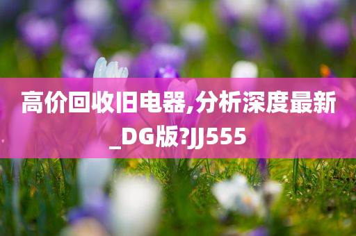 高价回收旧电器,分析深度最新_DG版?JJ555