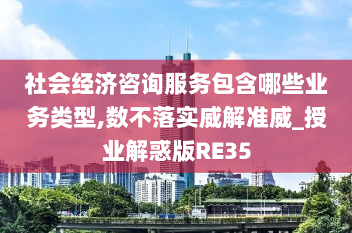 社会经济咨询服务包含哪些业务类型,数不落实威解准威_授业解惑版RE35