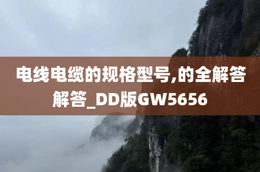 电线电缆的规格型号,的全解答解答_DD版GW5656