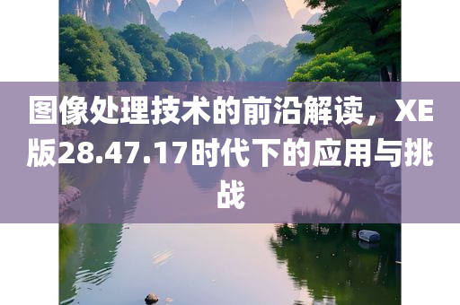 图像处理技术的前沿解读，XE版28.47.17时代下的应用与挑战