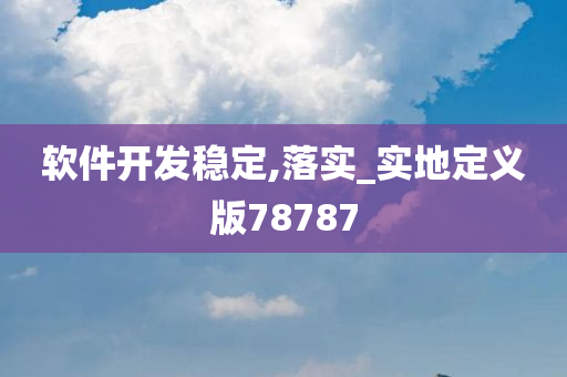 软件开发稳定,落实_实地定义版78787