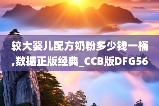 较大婴儿配方奶粉多少钱一桶,数据正版经典_CCB版DFG56