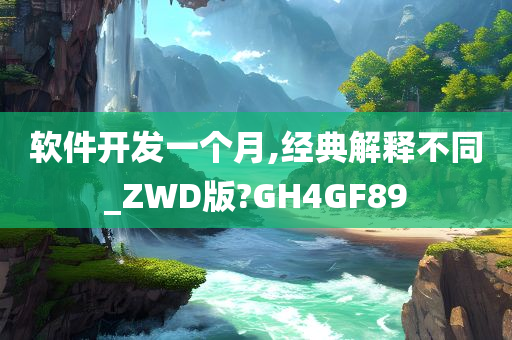 软件开发一个月,经典解释不同_ZWD版?GH4GF89