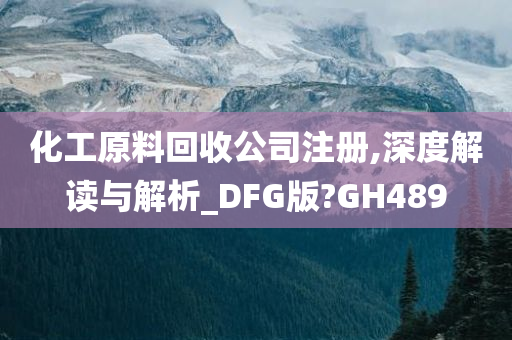 化工原料回收公司注册,深度解读与解析_DFG版?GH489