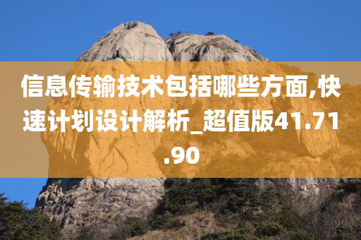 信息传输技术包括哪些方面,快速计划设计解析_超值版41.71.90