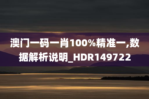 澳门一码一肖100%精准一,数据解析说明_HDR149722