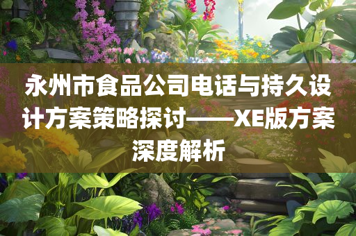 永州市食品公司电话与持久设计方案策略探讨——XE版方案深度解析