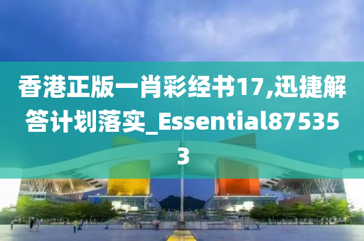 香港正版一肖彩经书17,迅捷解答计划落实_Essential875353