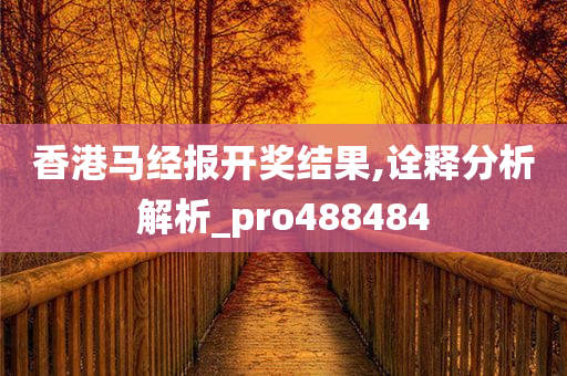 香港马经报开奖结果,诠释分析解析_pro488484