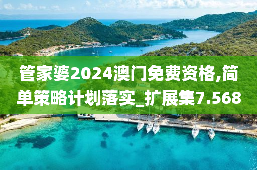 管家婆2024澳门免费资格,简单策略计划落实_扩展集7.568