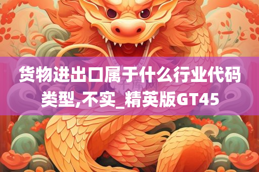 货物进出口属于什么行业代码类型,不实_精英版GT45