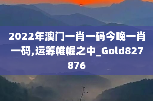 2022年澳门一肖一码今晚一肖一码,运筹帷幄之中_Gold827876