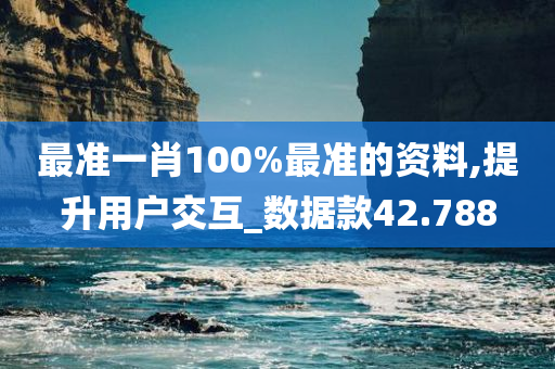 最准一肖100%最准的资料,提升用户交互_数据款42.788