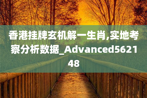 香港挂牌玄机解一生肖,实地考察分析数据_Advanced562148