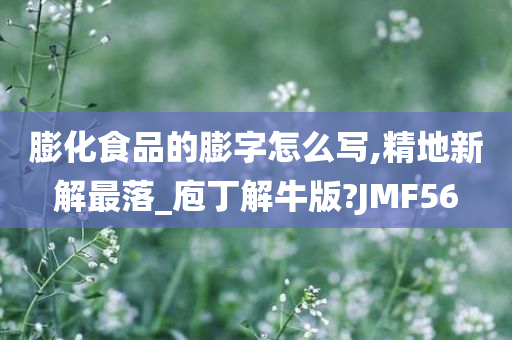 膨化食品的膨字怎么写,精地新解最落_庖丁解牛版?JMF56