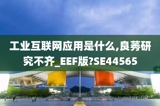 工业互联网应用是什么,良莠研究不齐_EEF版?SE44565