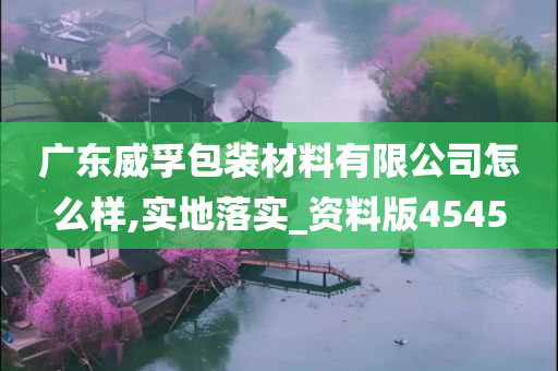 广东威孚包装材料有限公司怎么样,实地落实_资料版4545