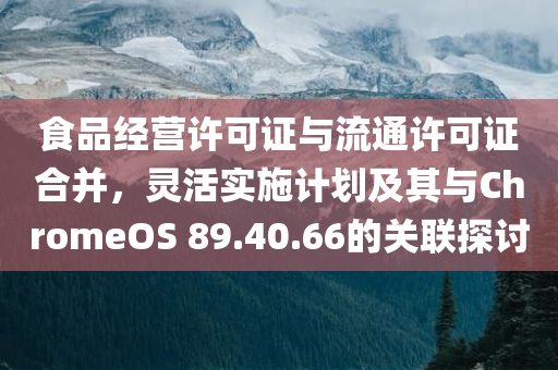 食品经营许可证与流通许可证合并，灵活实施计划及其与ChromeOS 89.40.66的关联探讨