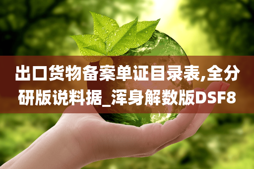 出口货物备案单证目录表,全分研版说料据_浑身解数版DSF8