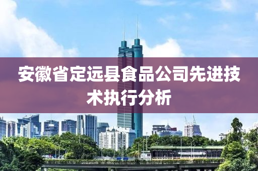 安徽省定远县食品公司先进技术执行分析