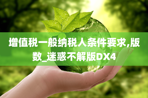 增值税一般纳税人条件要求,版数_迷惑不解版DX4