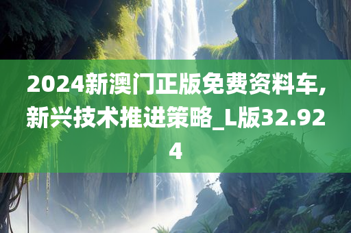 2024新澳门正版免费资料车,新兴技术推进策略_L版32.924