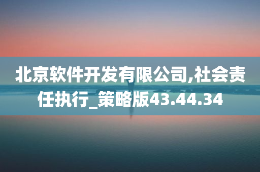 北京软件开发有限公司,社会责任执行_策略版43.44.34