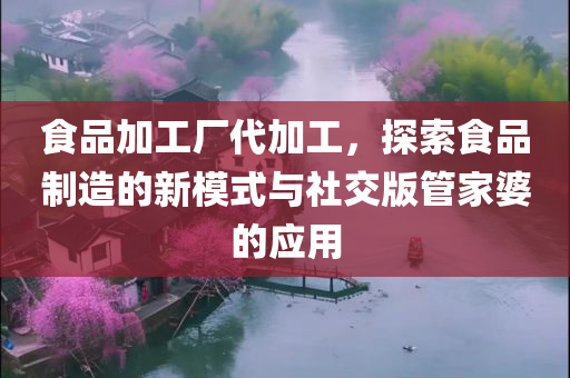 食品加工厂代加工，探索食品制造的新模式与社交版管家婆的应用