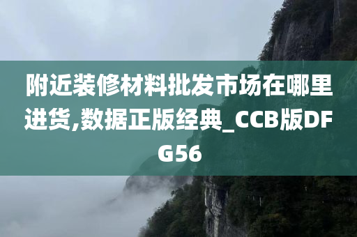 附近装修材料批发市场在哪里进货,数据正版经典_CCB版DFG56