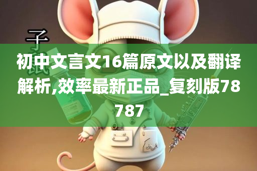 初中文言文16篇原文以及翻译解析,效率最新正品_复刻版78787