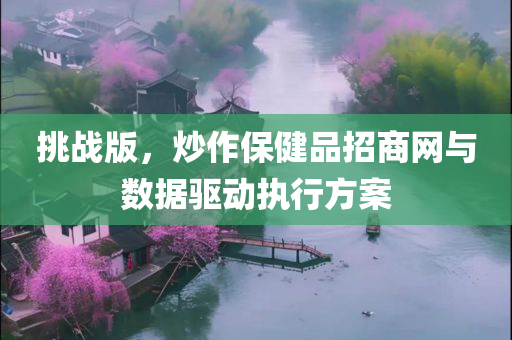 挑战版，炒作保健品招商网与数据驱动执行方案