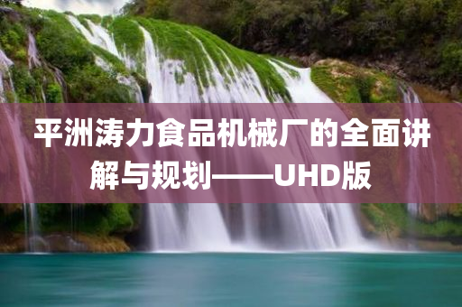 平洲涛力食品机械厂的全面讲解与规划——UHD版