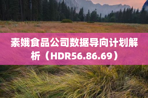 素娥食品公司数据导向计划解析（HDR56.86.69）