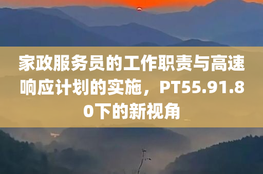 家政服务员的工作职责与高速响应计划的实施，PT55.91.80下的新视角