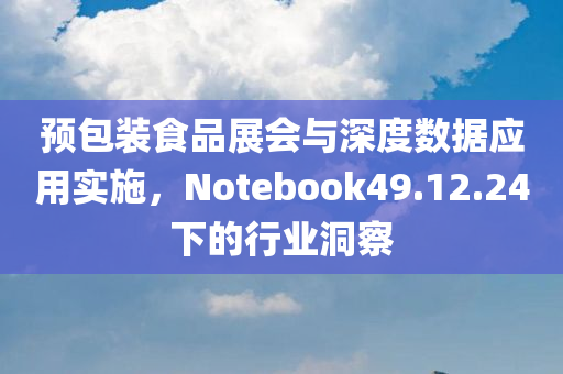 预包装食品展会与深度数据应用实施，Notebook49.12.24下的行业洞察