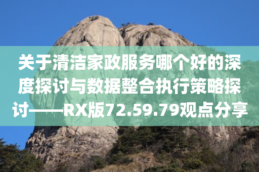 关于清洁家政服务哪个好的深度探讨与数据整合执行策略探讨——RX版72.59.79观点分享