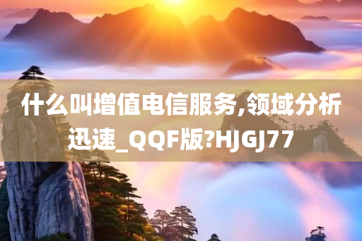 什么叫增值电信服务,领域分析迅速_QQF版?HJGJ77