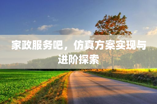 家政服务吧，仿真方案实现与进阶探索