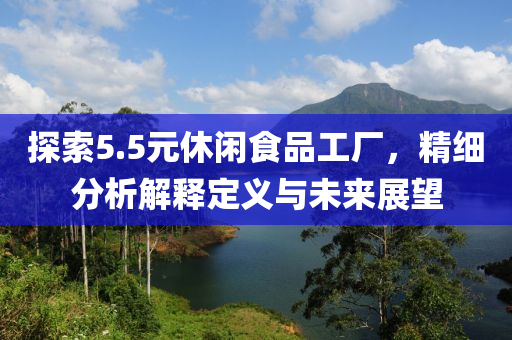 探索5.5元休闲食品工厂，精细分析解释定义与未来展望